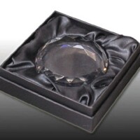 ペーパーウエイト専用化粧箱<br>(黒布張り厚紙箱)<br>薄型、深型あり