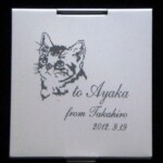 プレゼントに名入りで。
デザインは大好きなネコDX-12