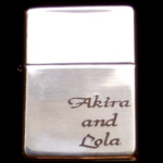 純銀製スターリング<br>
記念品に名前の刻印